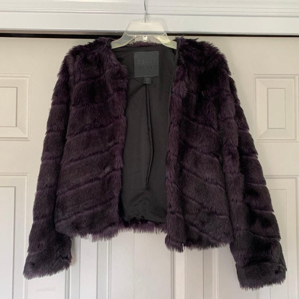 Purple Faux Fur Coat